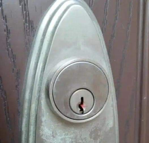 DO NOT IGNORE if you discover red wax in the front door’s keyhole! It may be a warning indication!