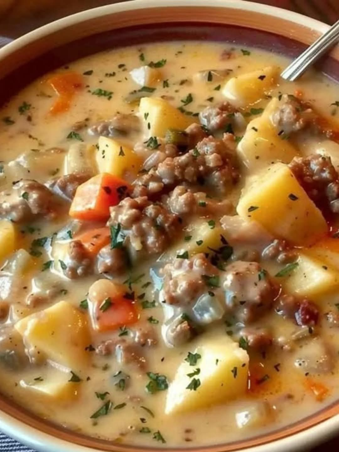 Creamy Potato, Ham, and Cheese Soup