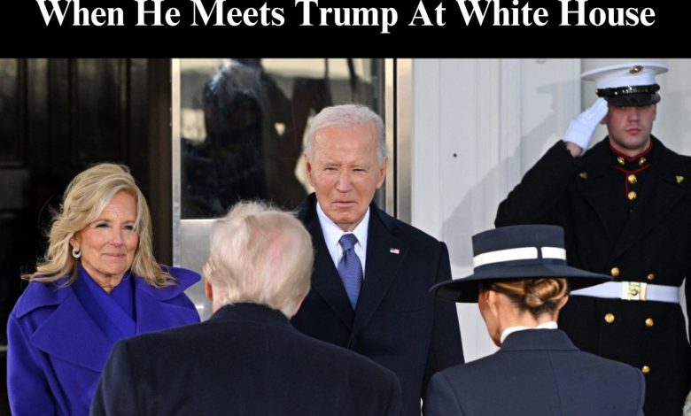 Biden Says 2 Hilarious Words When He Meets Trump at the White House