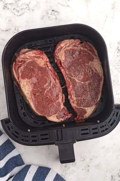 THE BEST AIR FRYER RIBEYE STEAK