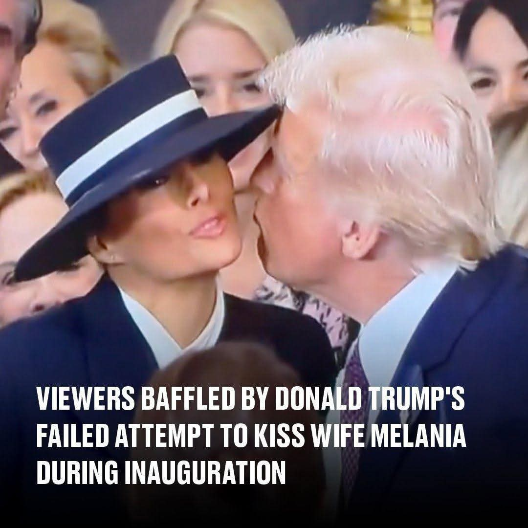 Donald Trump’s Unsuccessful Attempt To Kiss His Wife Melania During His Inauguration Left Viewers Puzzled