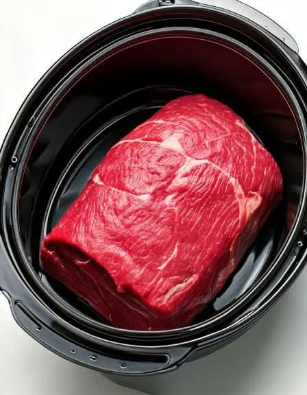 Put beef chuck roast in a slow cooker with these 5 ingredients. You’ll savor every juicy bite.