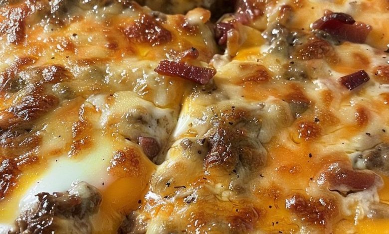 Low-Carb Bacon Cheeseburger Casserole