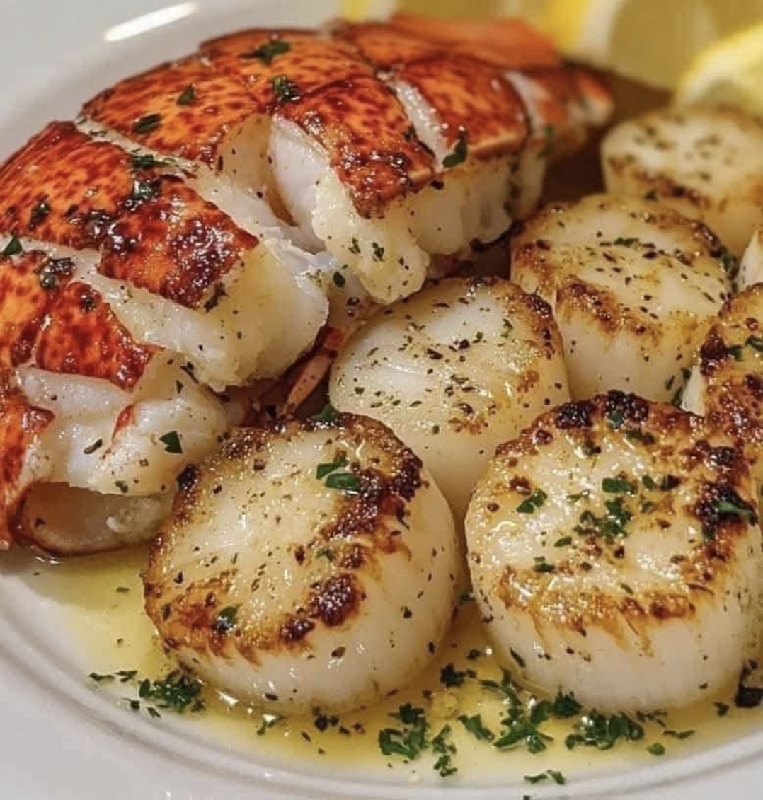 Garlic Butter Lobster and Scallops Recipe