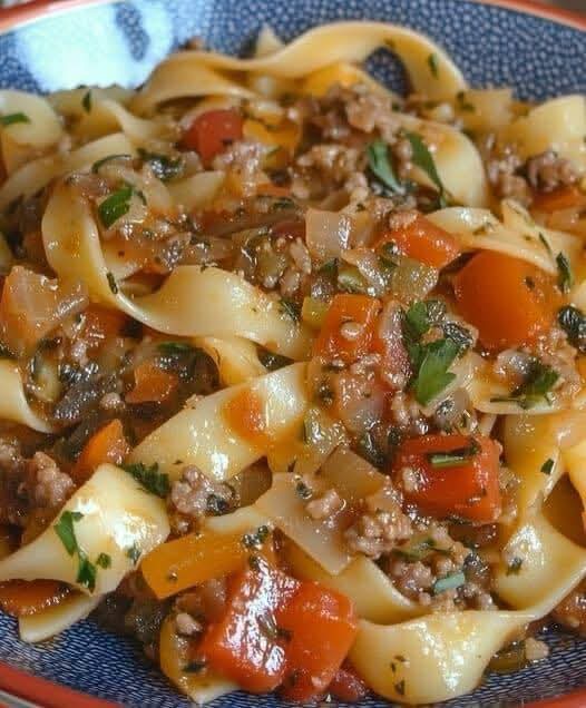 “This Italian drunken noodle recipe has been a family favorite for a while.”