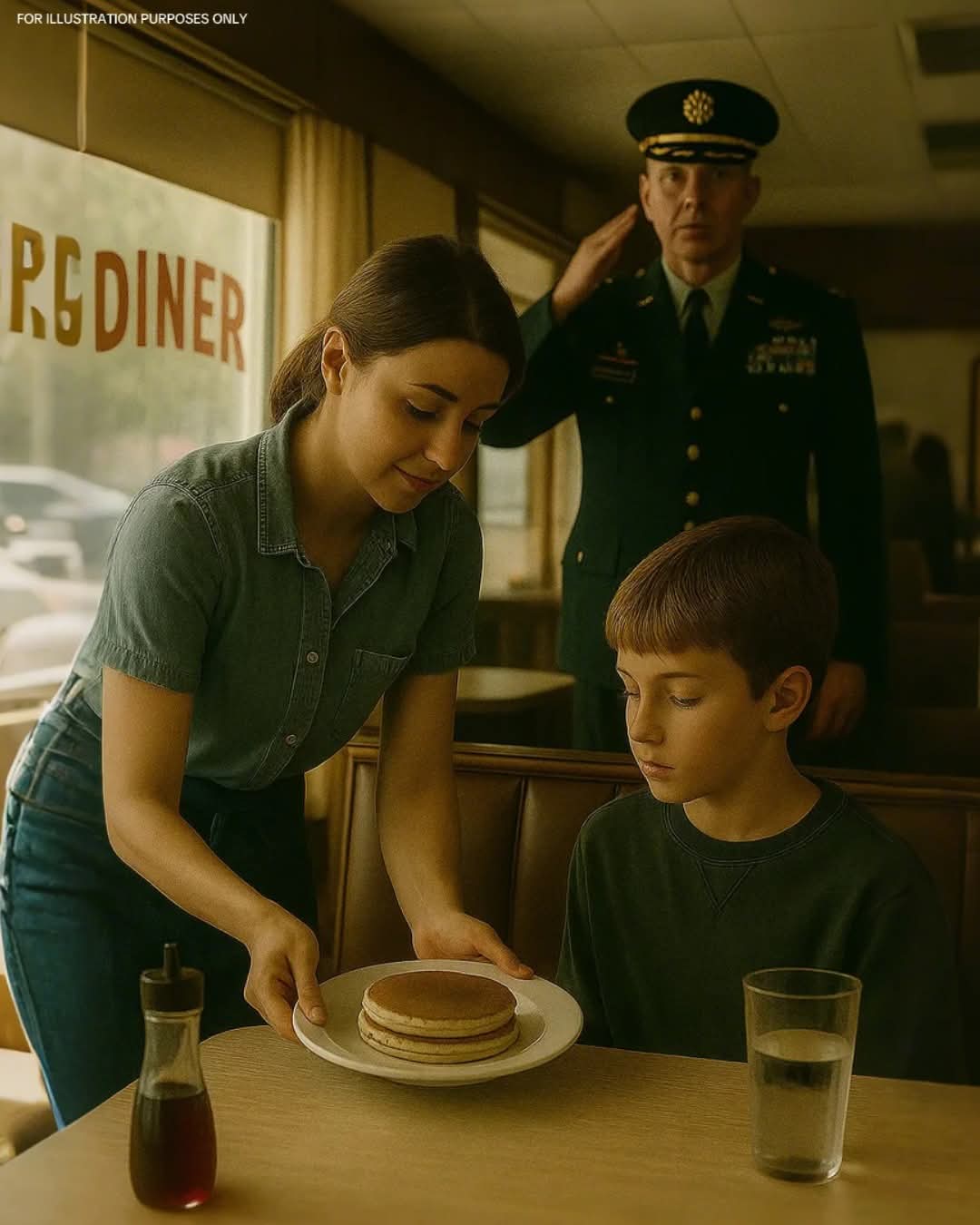 She Gave Him Pancakes Every Morning with No Questions Asked, Then One Day, Military SUVs Surrounded the Diner