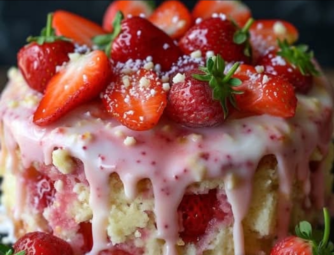 Strawberry Earthquake Cake Recipe