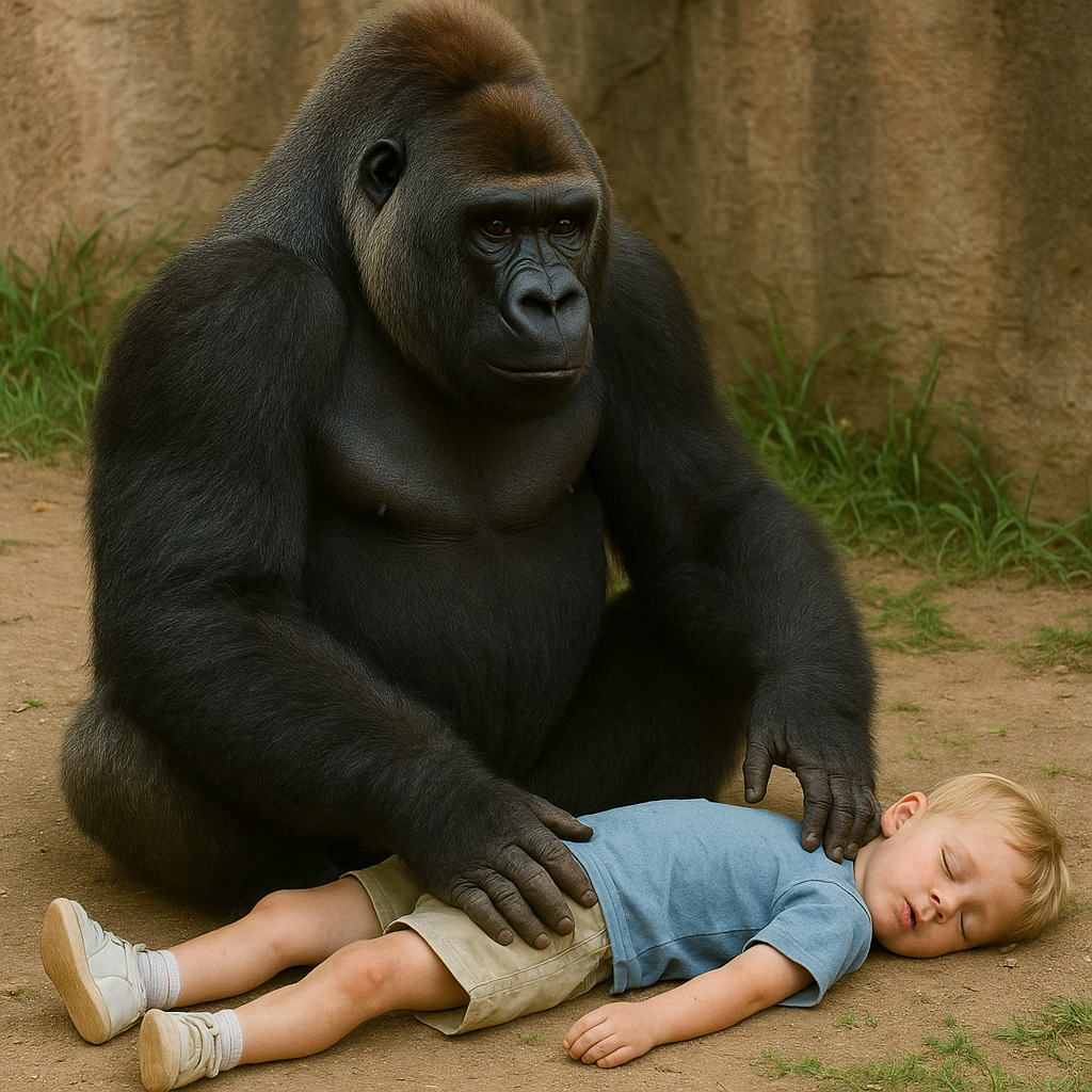 Everyone Thought the Gorilla Was Going to Attack… But What He Did Next Left Everyone Speechless