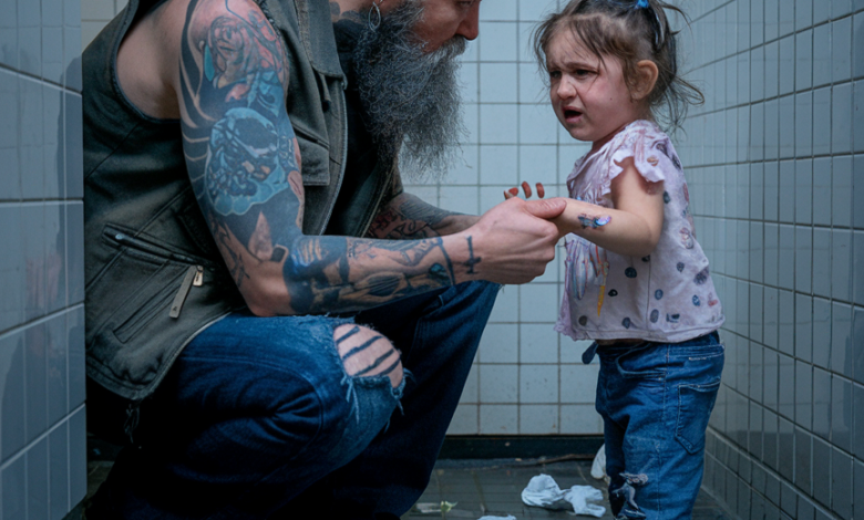 Six Year Old Girl With Bruises Begged Scary Biker To Save Her From Stepfather!