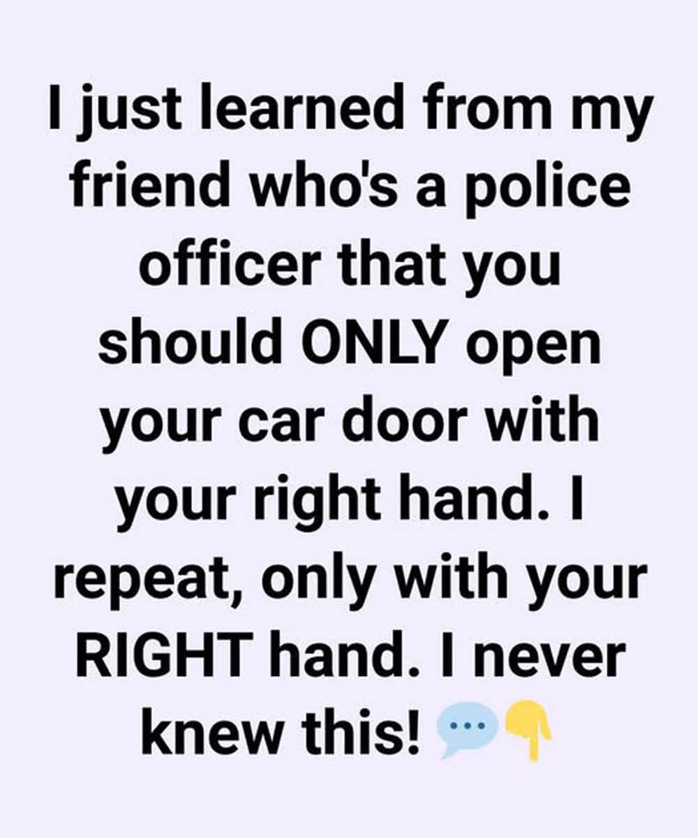 Why You Should Always Use Your Right Hand to Open Your Car Door