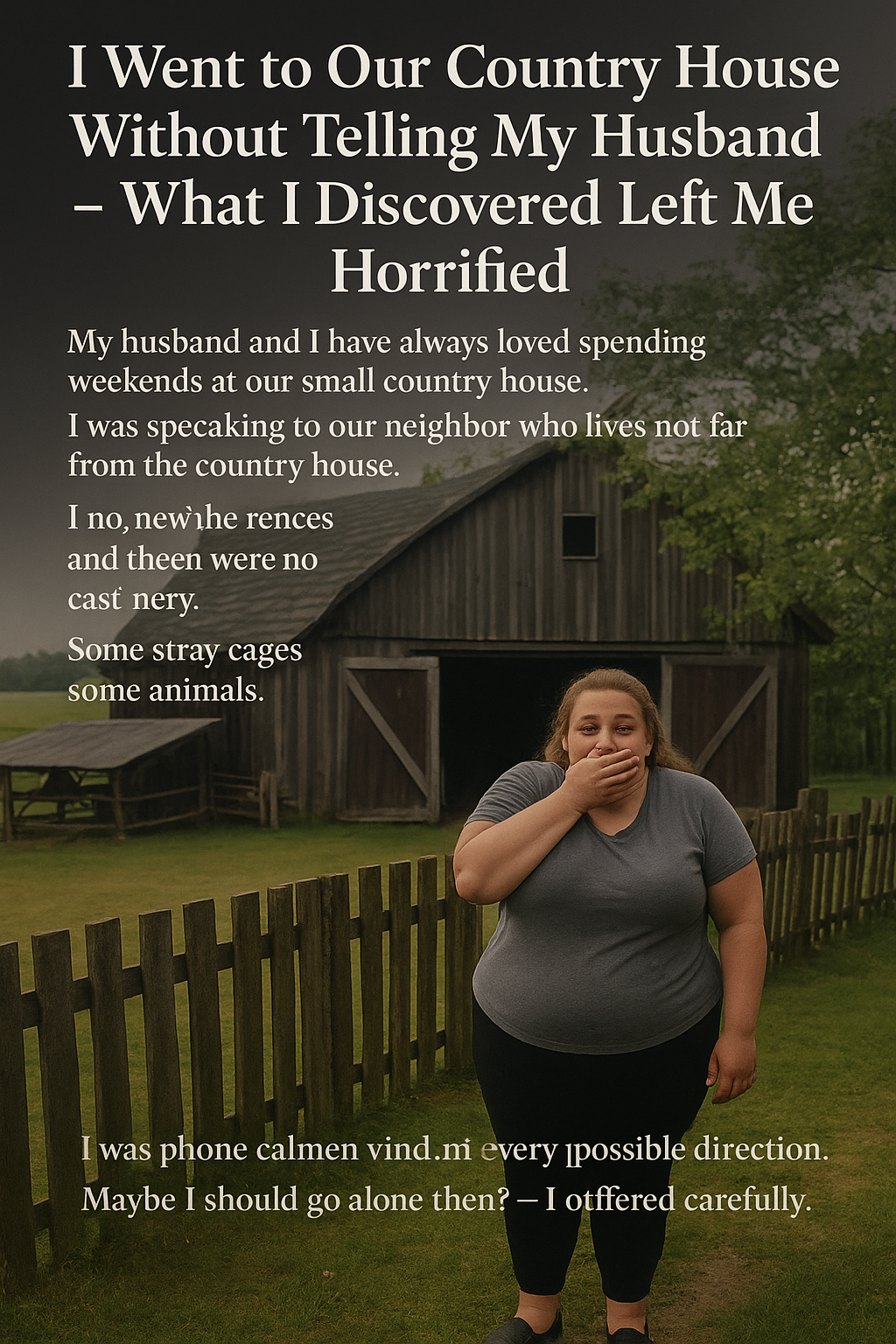 I Went to Our Country House Without Telling My Husband – What I Discovered Left Me Horrified