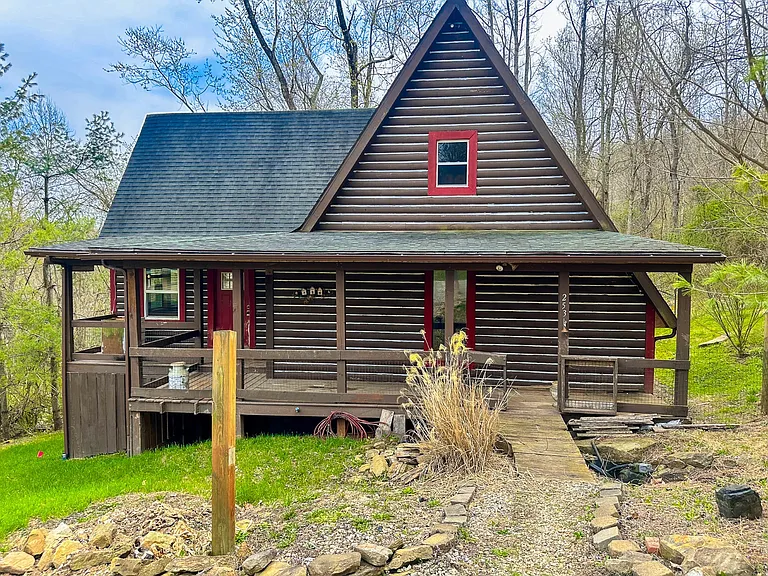 44.79-Acre Log Home with Creek Frontage 