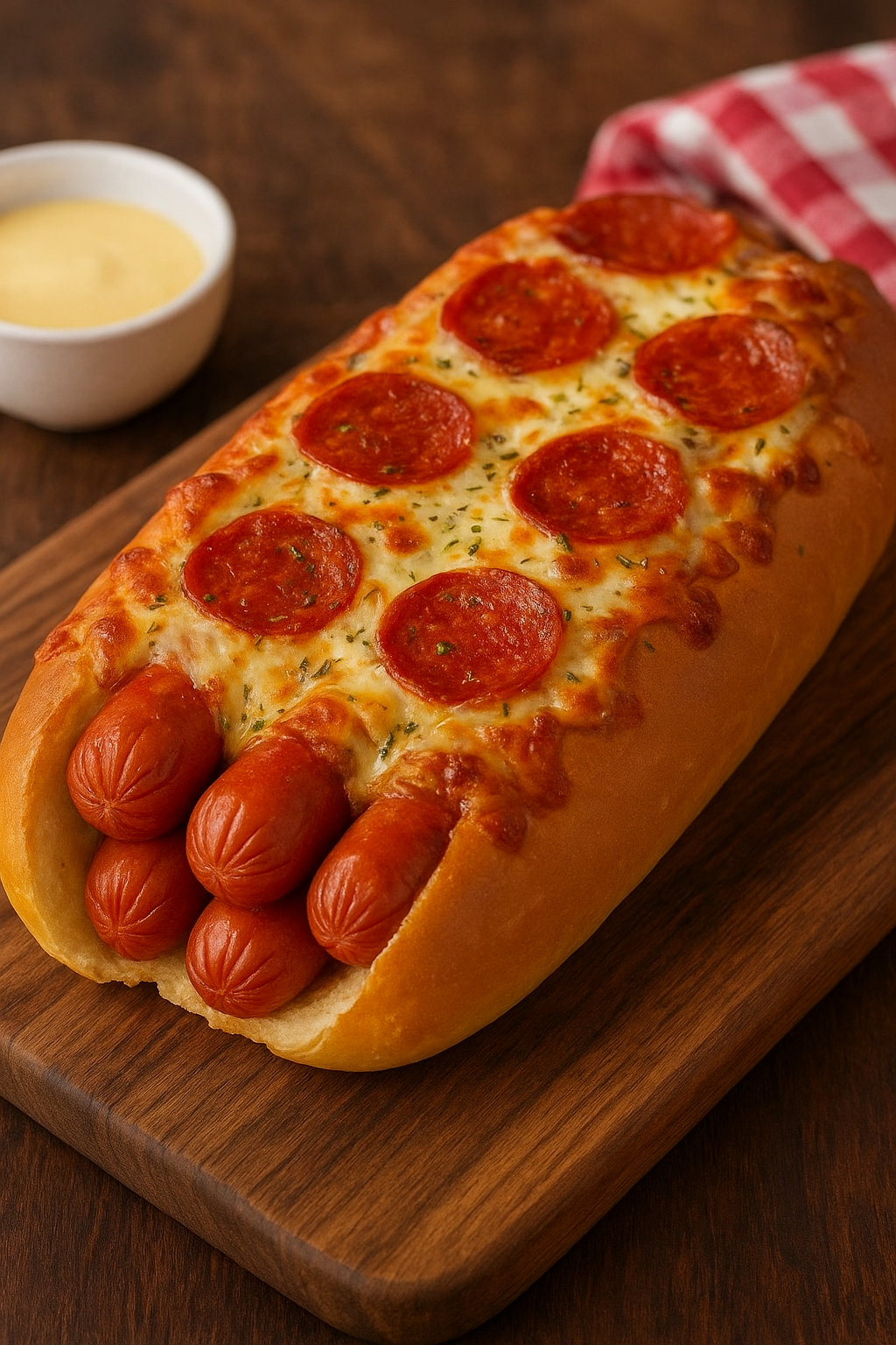 Cheesy Pepperoni Hot Dog Boat – The Ultimate Loaded Snack