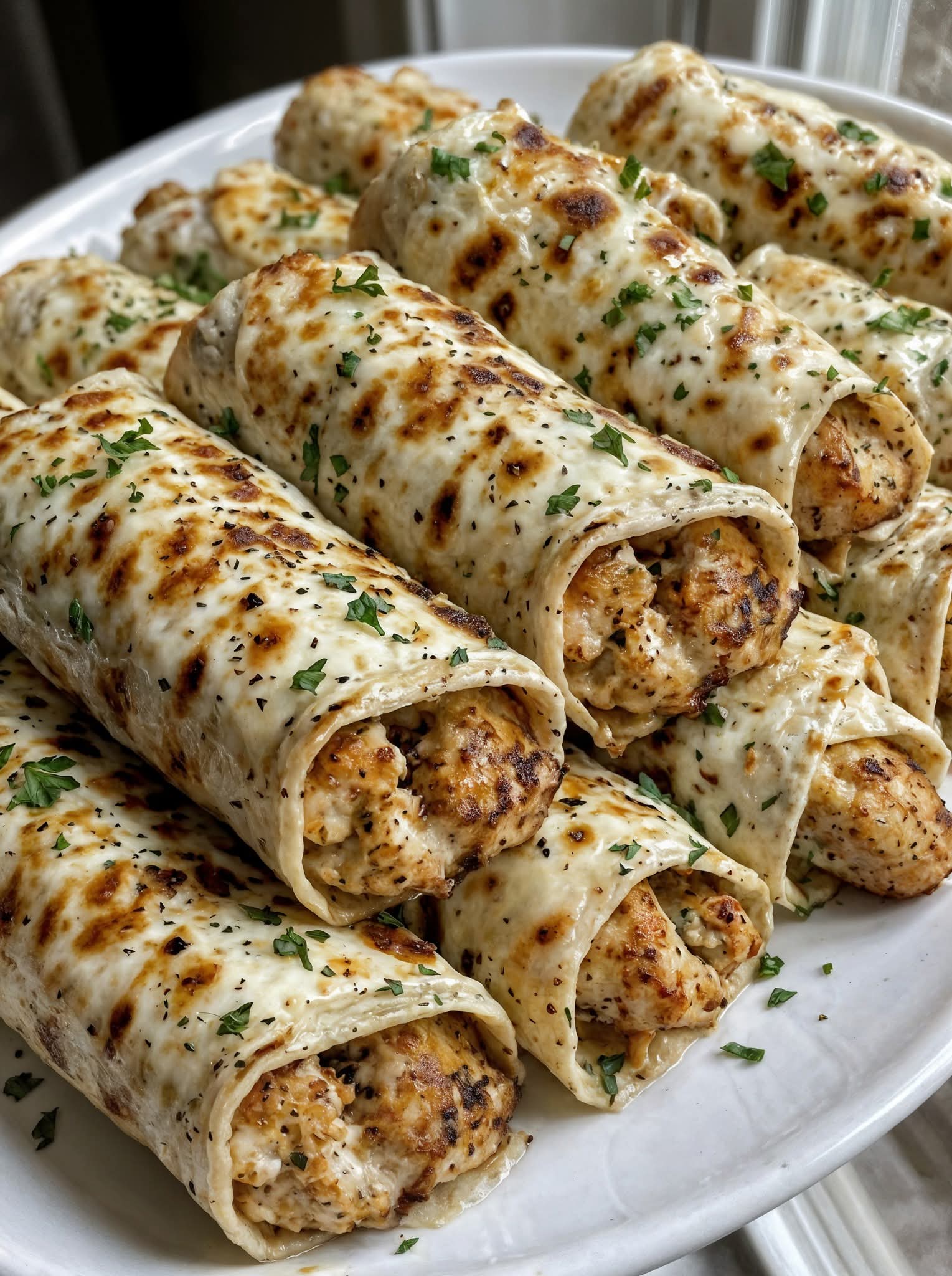 Creamy Baked Chicken Tortilla Roll-Ups