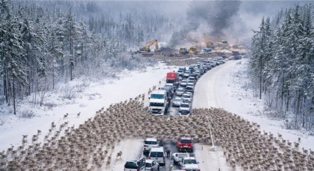 The Day Thousands of Deer Stopped a Highway Before Christmas