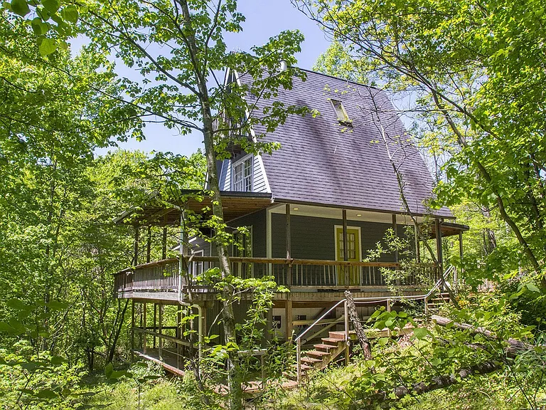 Private 7.87-Acre A-Frame Cabin in the Woods with Loft Bedrooms
