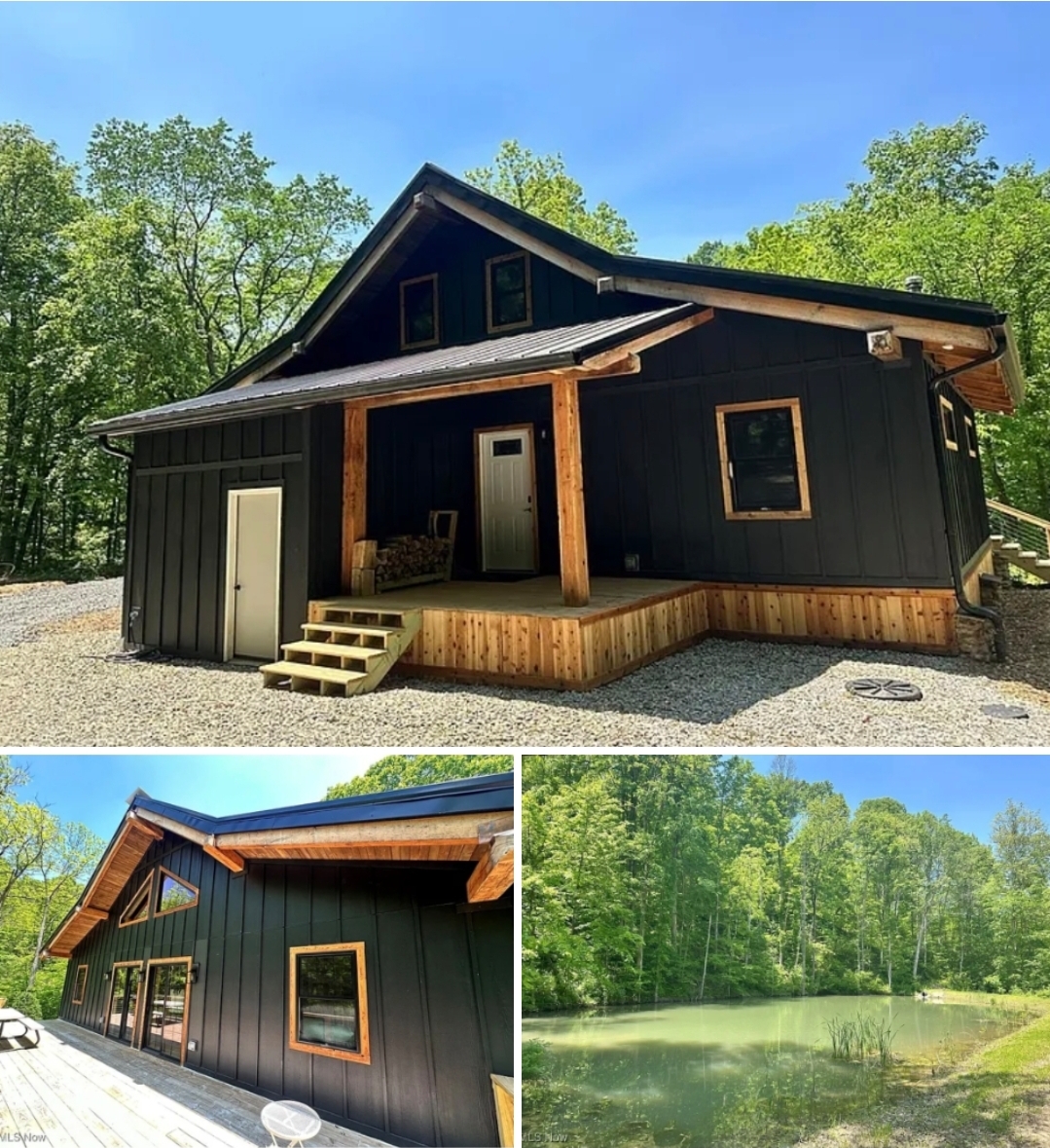 45.95 Acres Secluded Off-Grid A-Frame Retreat with Solar Power, Pond & Private Trails