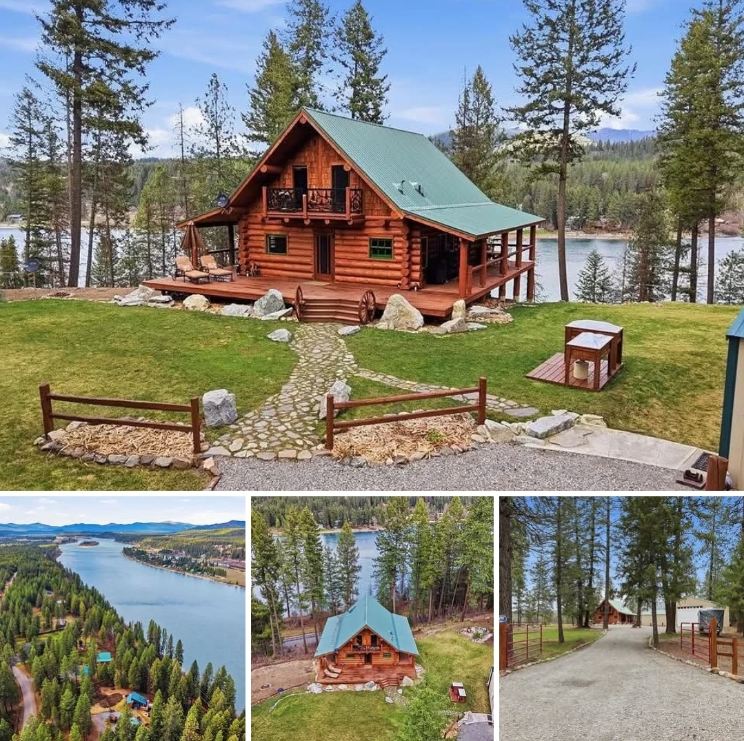 Luxury Riverfront Log Retreat with Mountain Views