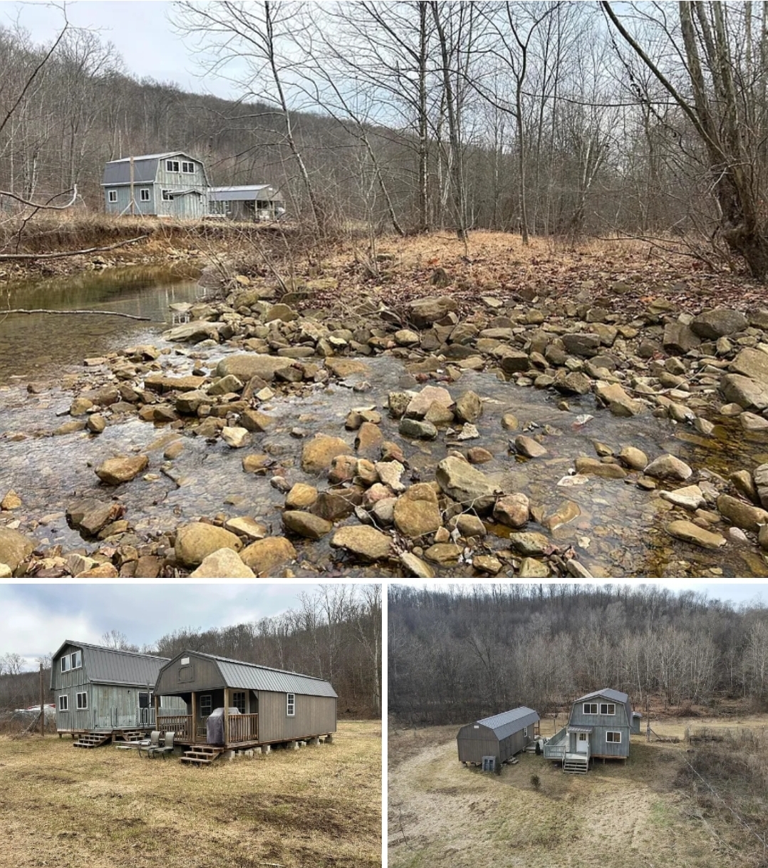 Beautiful Barndominium-Style Cabin Retreat with Creek, Trails, Meadow & Private Wooded Acreage