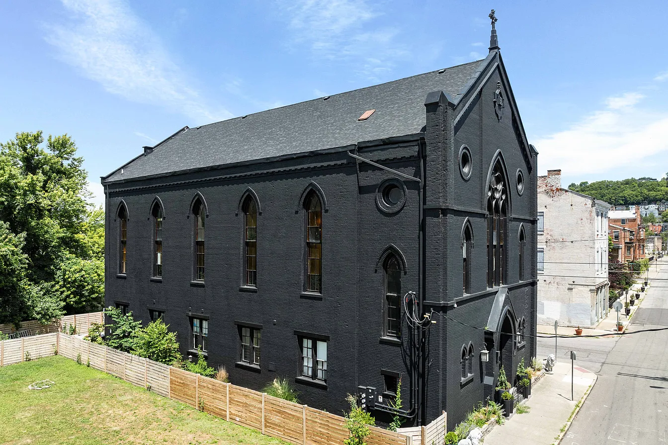 Historic Gothic Revival Church Converted into Luxury Residence with Cathedral Ceilings