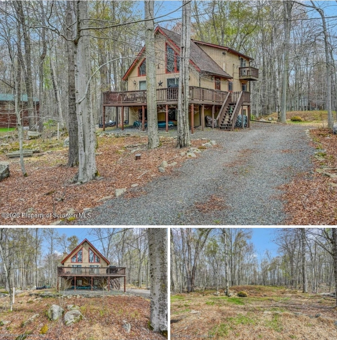 Wooded Chalet Retreat with Stone Fireplace, Finished Basement, and Short-Term Rental Potential