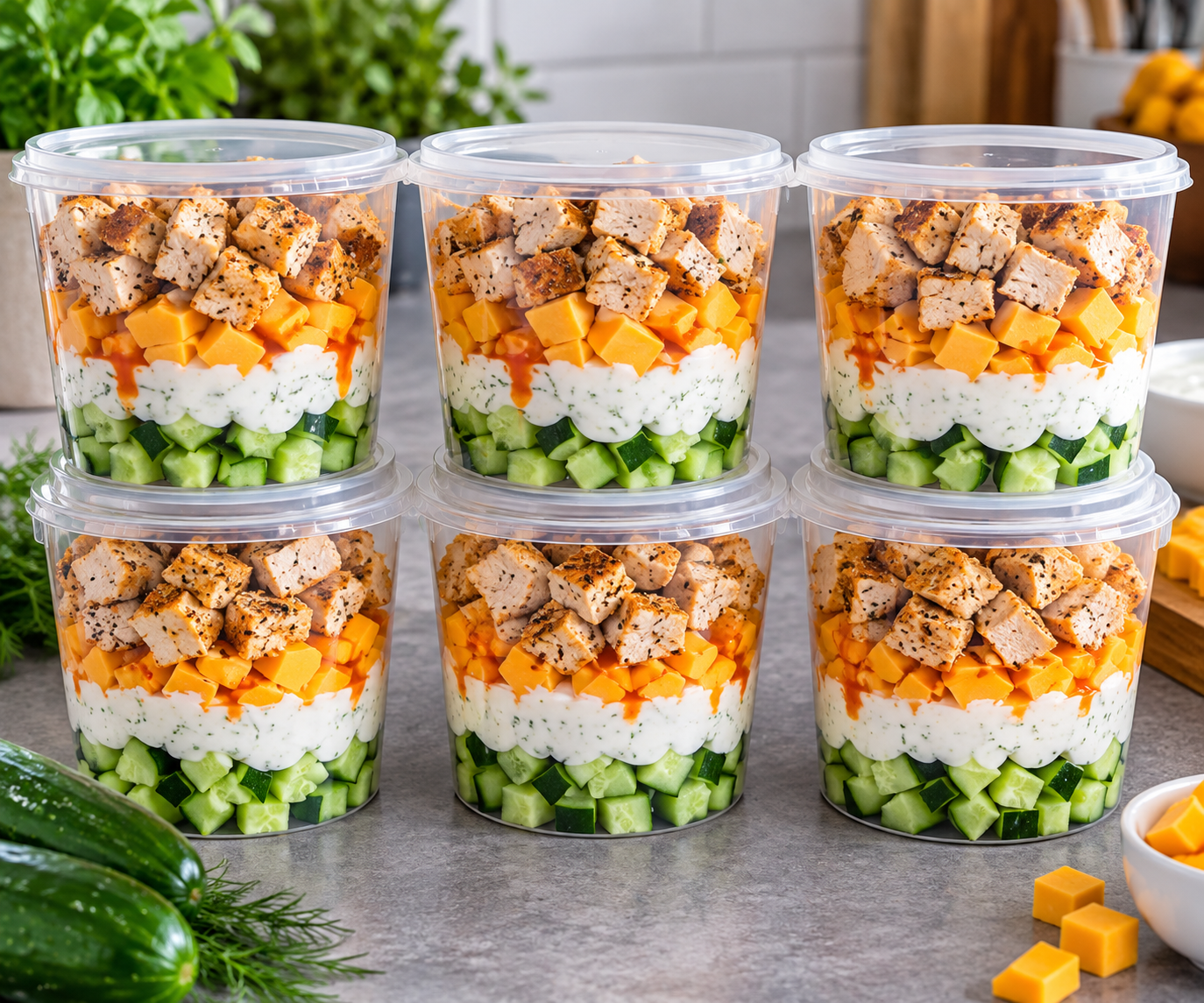 Chicken Ranch Meal Prep, Easy Healthy Lunch for 6 Days